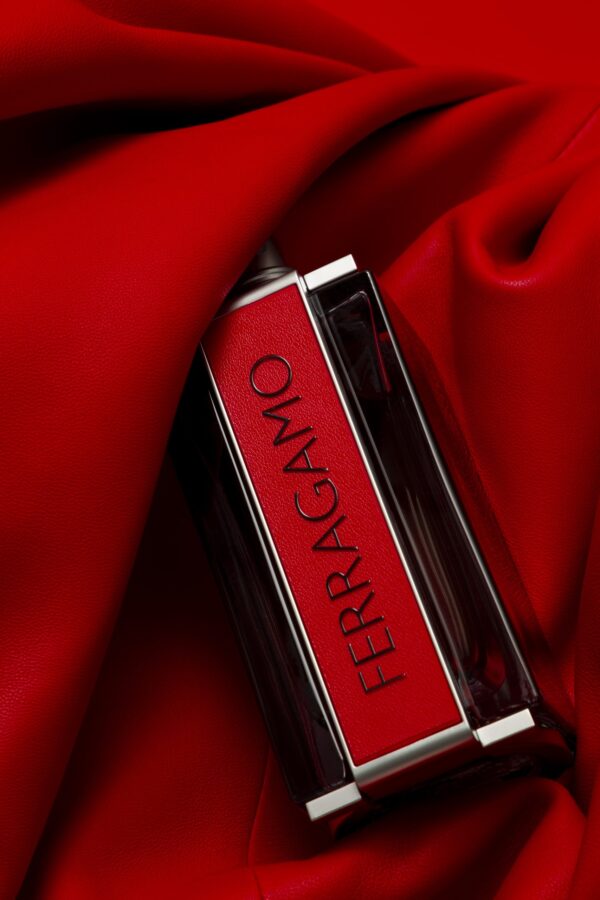 FERRAGAMO RED LEATHER CABALLERO